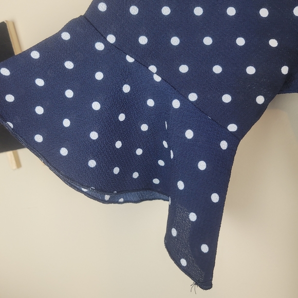 Orange Creek Blue with White Polka Dots Maternity Maxi Dress size M - Picture 3 of 7